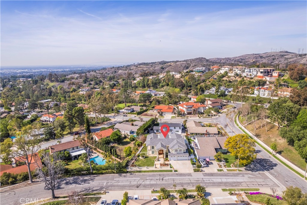 8213 Seranata Drive Whittier, CA 90603 - Photo 63 of 64 an aerial view of residential house and outdoor space