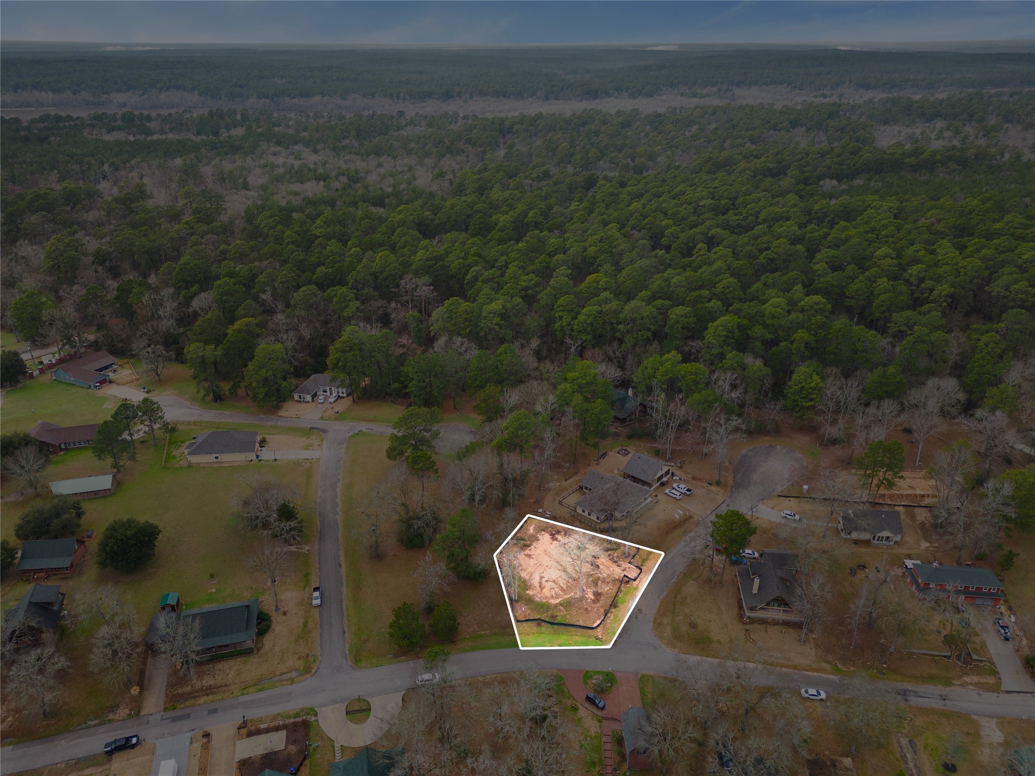 1 Hillside Court Huntsville, TX 77340 - Photo 5 of 12 an aerial view of a house with a yard