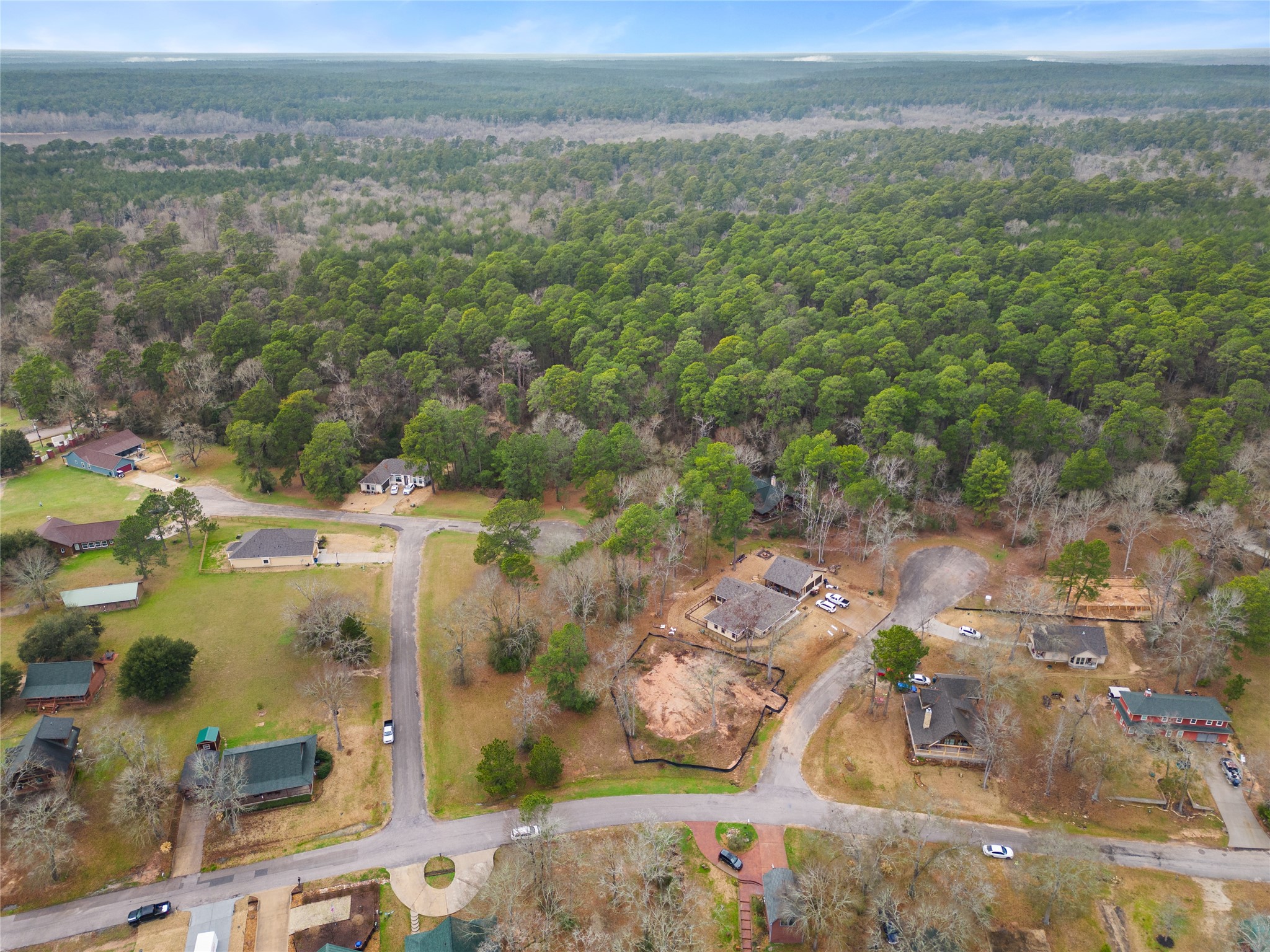 1 Hillside Court Huntsville, TX 77340 - Photo 6 of 12 an aerial view of a house with a yard