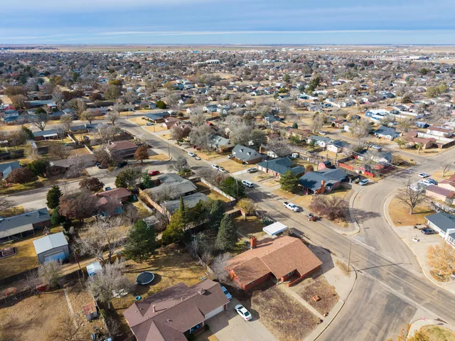 an aerial view of a city