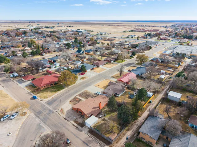 an aerial view of a city