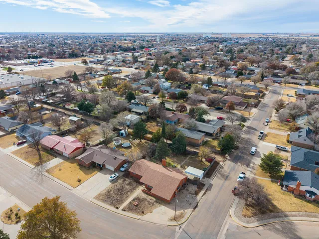 an aerial view of a city