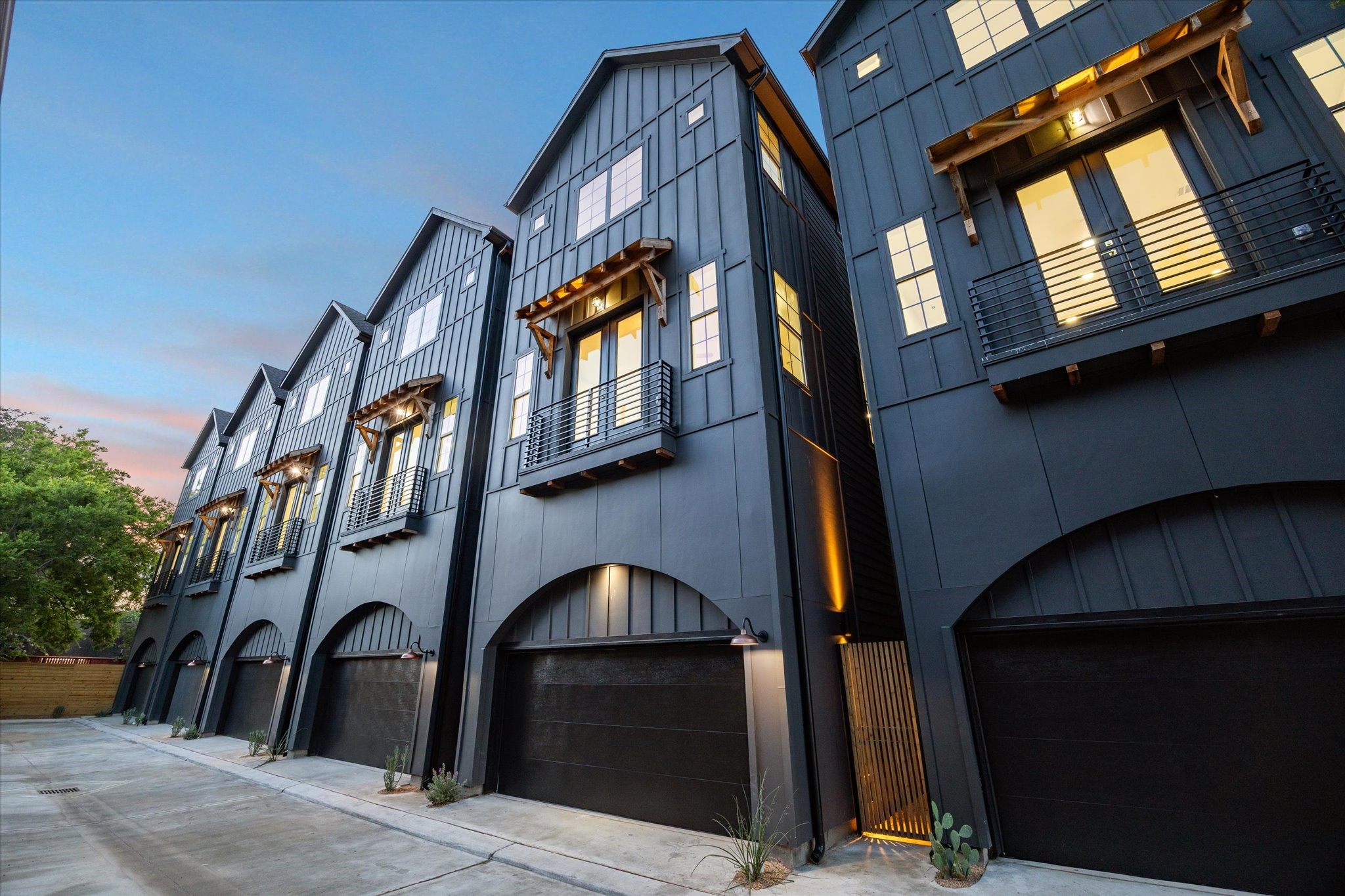 a view of an entrance gate of the building