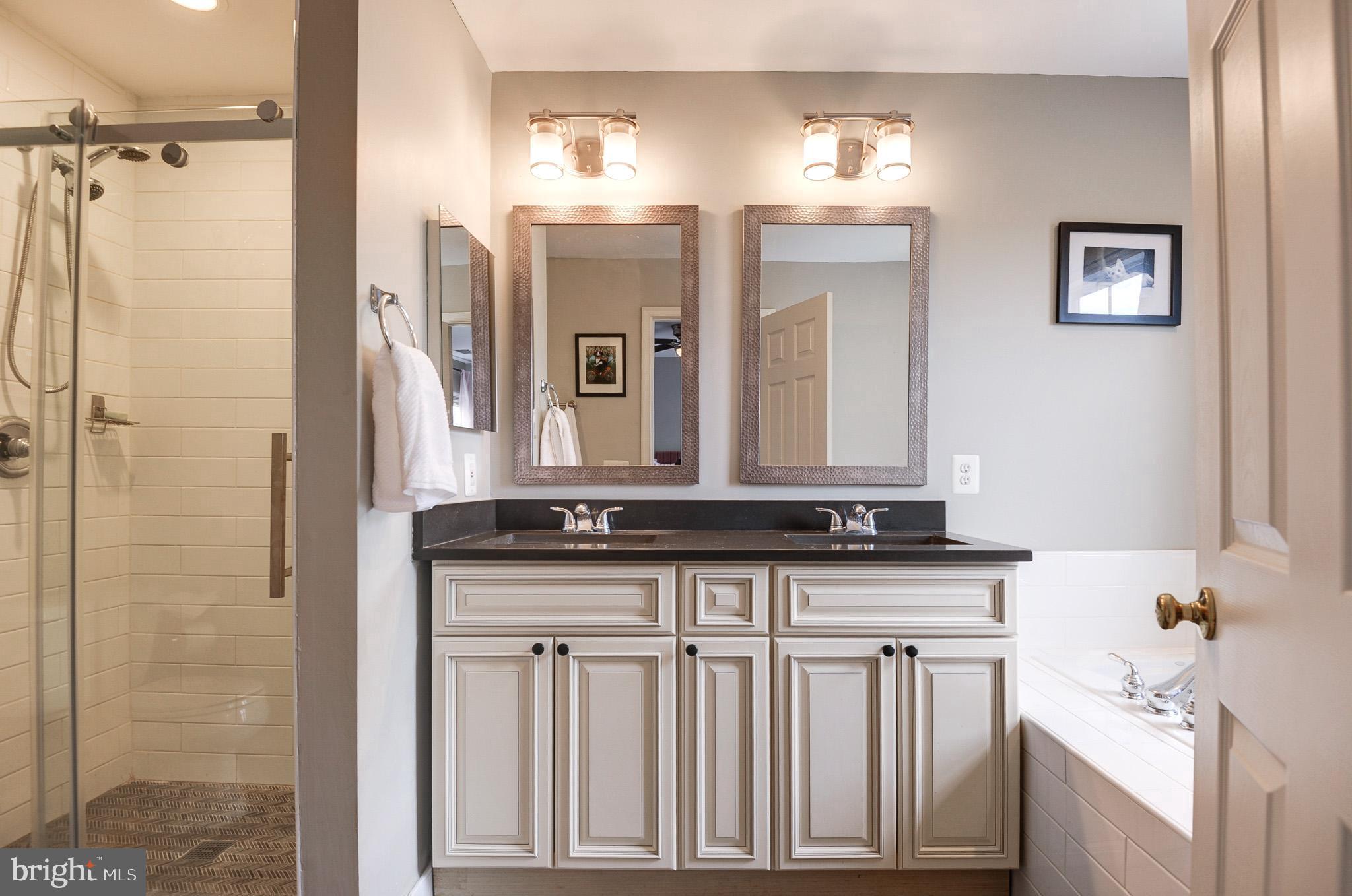 44167 Tippecanoe Terrace Ashburn, VA 20147 - Photo 25 of 56 a bathroom with a granite countertop sink and a mirror