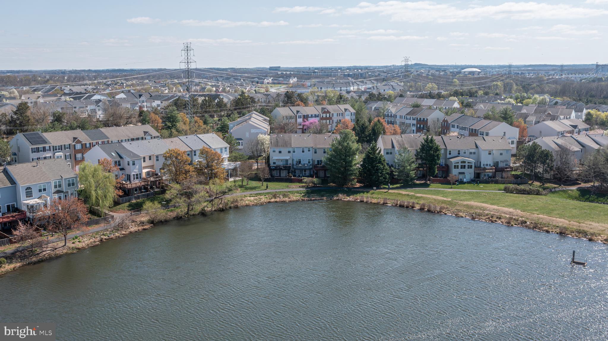44167 Tippecanoe Terrace Ashburn, VA 20147 - Photo 54 of 56 an aerial view of residential building and lake