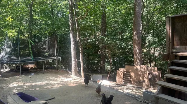 a view of outdoor space with seating area