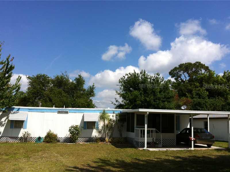 14386 Pambar Avenue Port Charlotte, FL 33953 - Photo 1 of 1 Exterior Front - Two Bedroom Single Wide Mobile Home in El Jobean Florida.