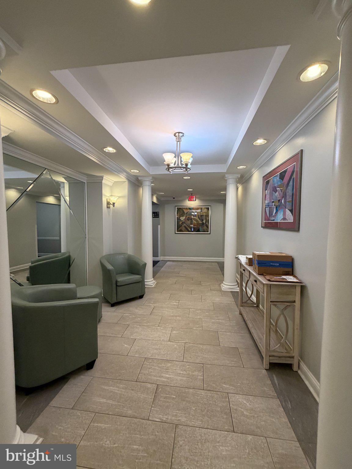 5573 Seminary Road, Unit 114 Falls Church, VA 22041 - Photo 2 of 36 Elegant hallway with artistic flair.