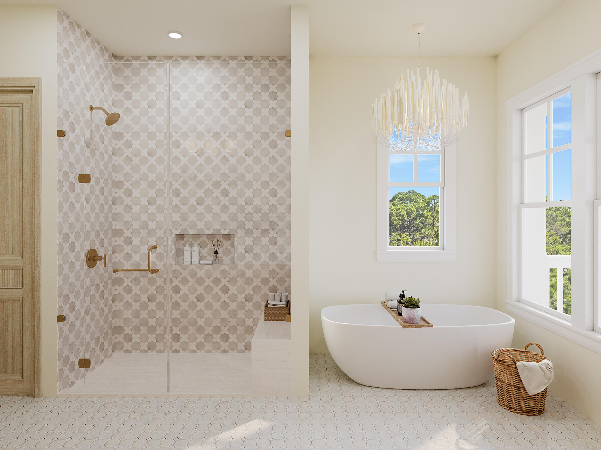 82 Inkberry Street Santa Rosa Beach, FL 32459 - Photo 11 of 22 a bathroom with a bathtub and a shower