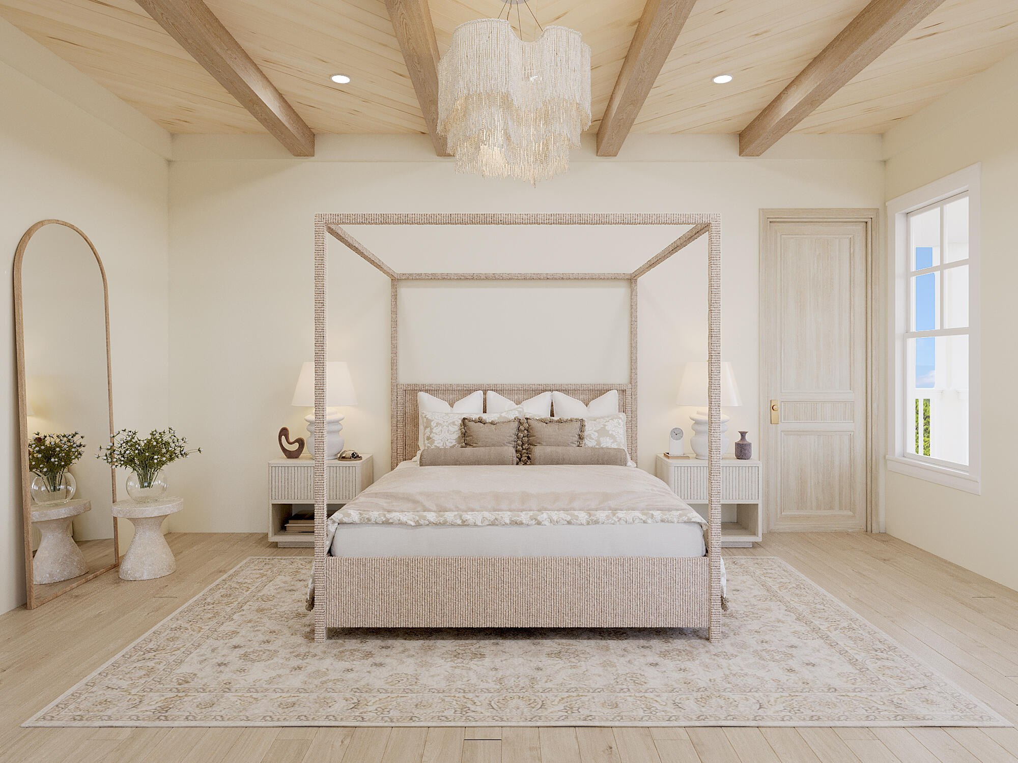 82 Inkberry Street Santa Rosa Beach, FL 32459 - Photo 8 of 22 a bedroom with a bed and a chandelier