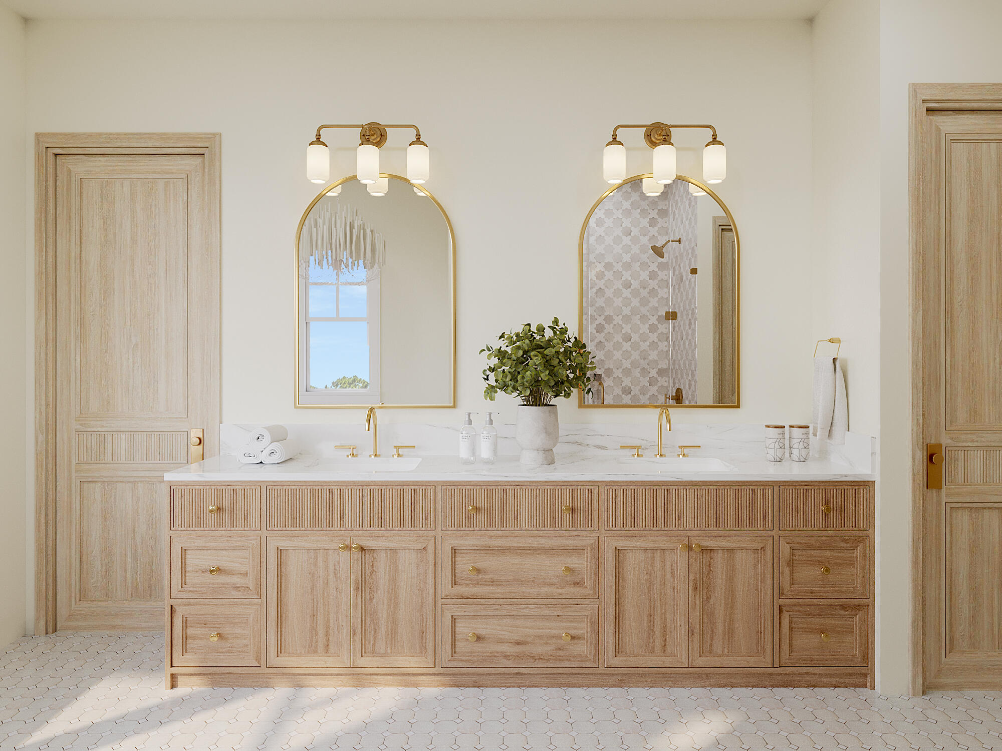 82 Inkberry Street Santa Rosa Beach, FL 32459 - Photo 10 of 22 a bathroom with a double vanity sink and a mirror