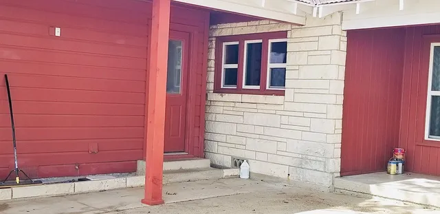 a view of front door of house