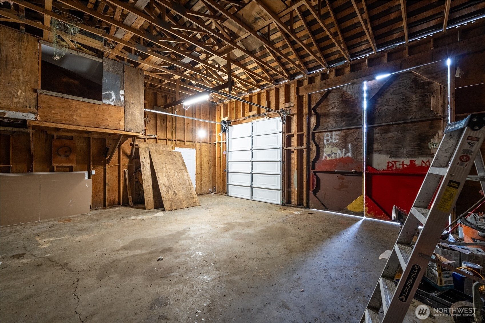 10794 Halloran Road Bow, WA 98232 - Photo 38 of 39 a view of a room with wooden walls