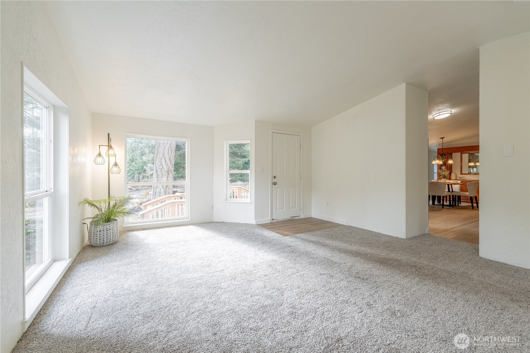 10794 Halloran Road Bow, WA 98232 - Photo 9 of 39 an empty room with windows and view of bathroom