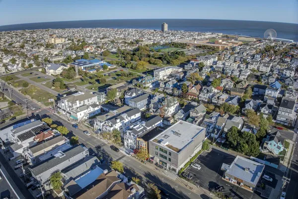 an aerial view of a city