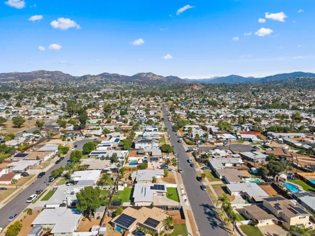 an aerial view of a city