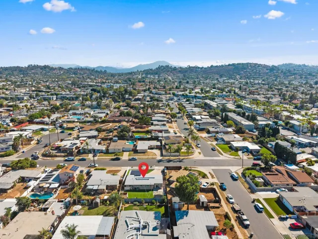 an aerial view of a city