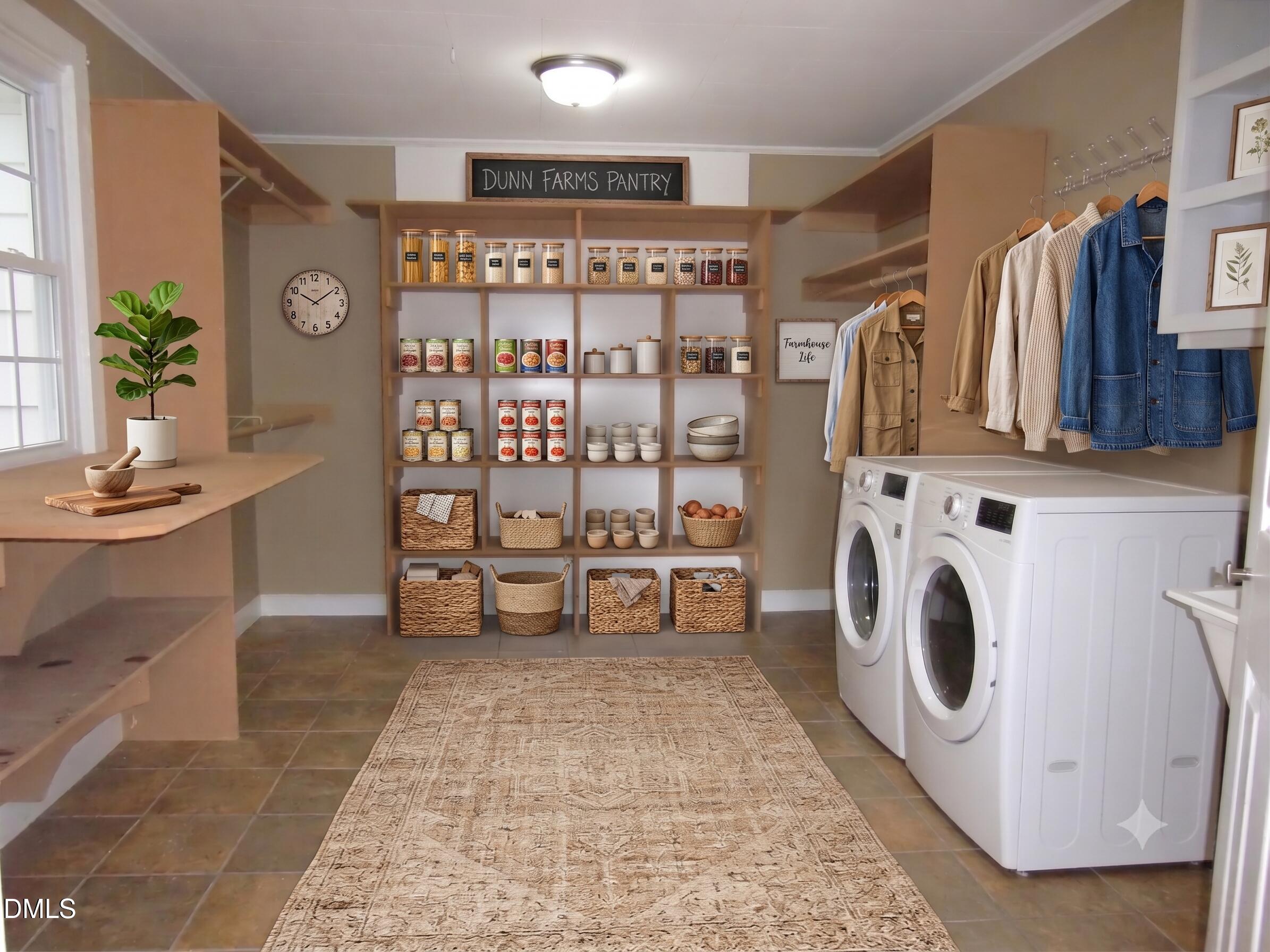 1782 Chicora Road Dunn, NC 28334 - Photo 40 of 72 a view of a storage & utility room with washer and dryer