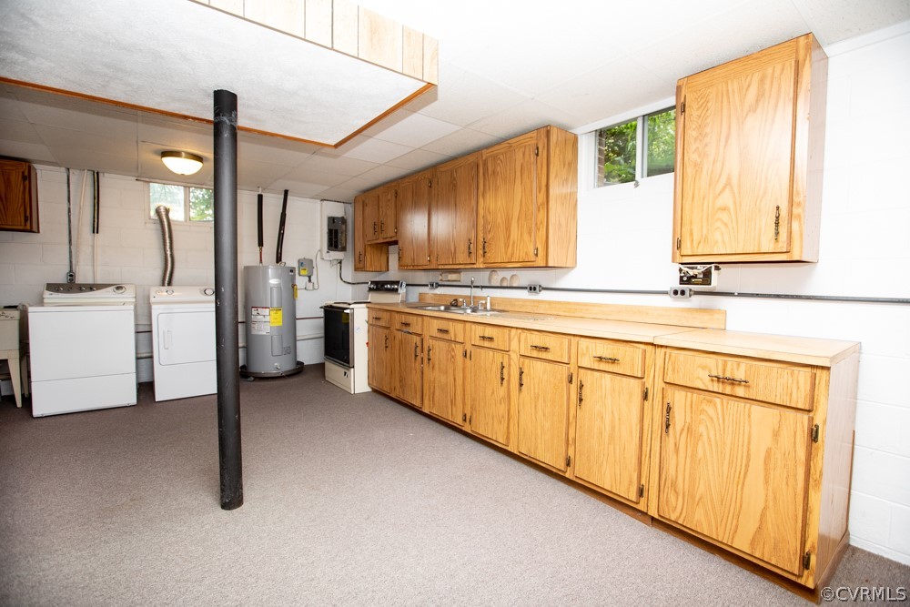 2763 Lockett Road Rice, VA 23966 - Photo 25 of 49 a kitchen with stainless steel appliances granite countertop a stove a sink and a refrigerator with wooden floor