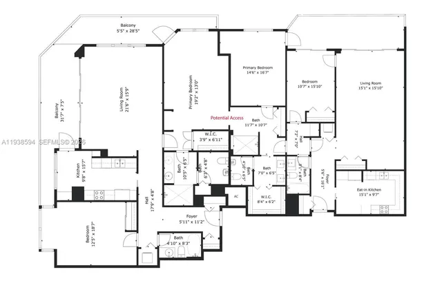 $2,475,000 | 151 Crandon Boulevard, Unit 600, Key Biscayne, FL 33149