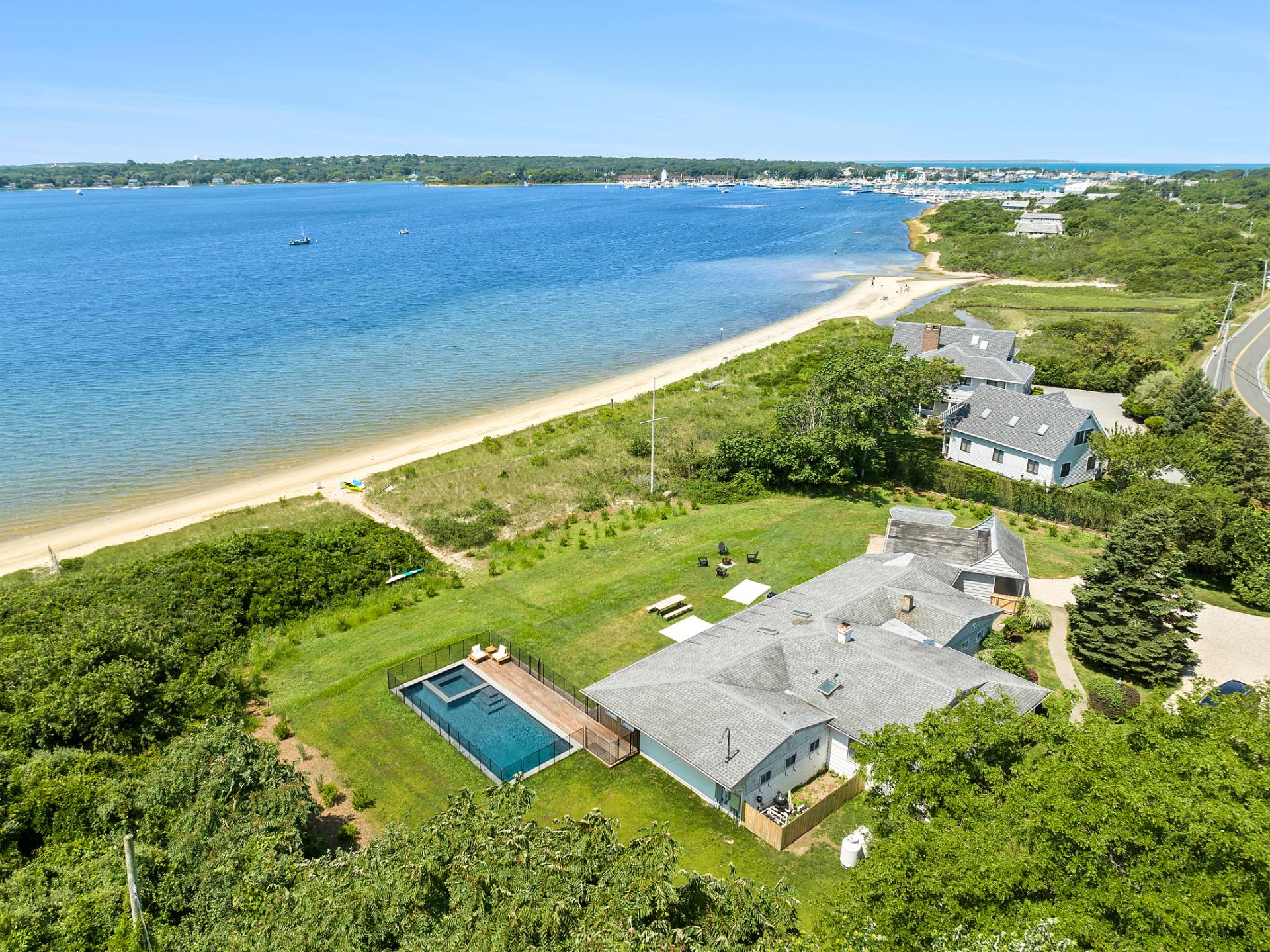 351 East Lake Drive Montauk, NY 11954 - Photo 21 of 30 an aerial view of beach and residential houses with outdoor space