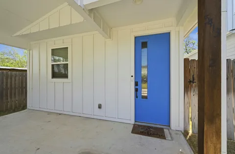 a view of an front door