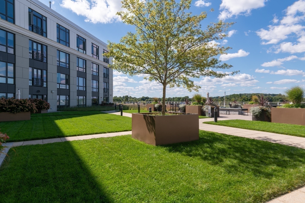 10 Shipyard Drive, Unit 402 Hingham, MA 02043 - Photo 20 of 25 a view of a garden with large trees