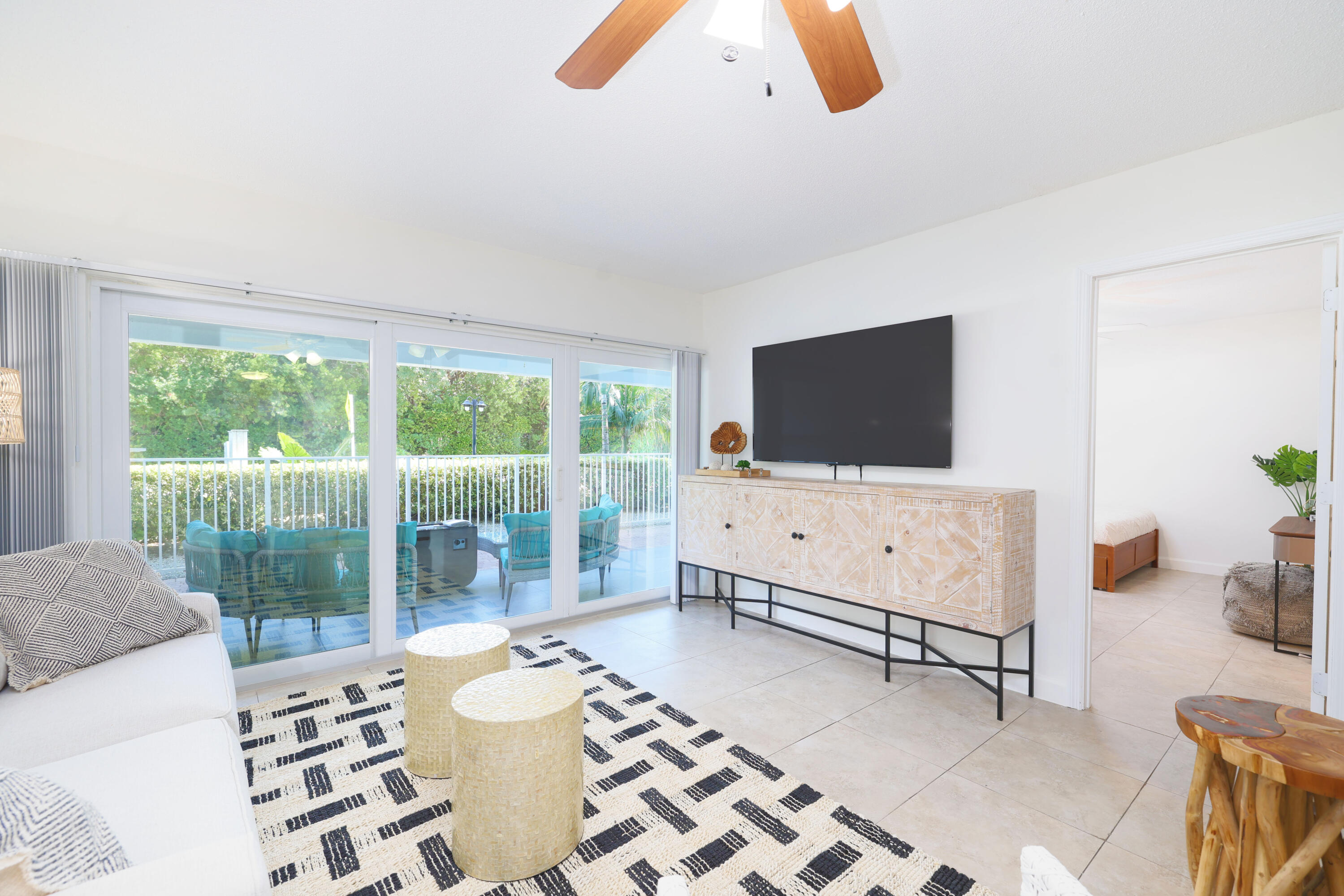 501 North Ocean Boulevard Boca Raton, FL 33432 - Photo 6 of 12 a living room with furniture and a flat screen tv
