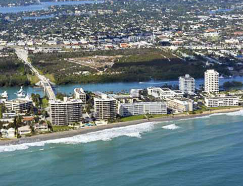 200 South Beach Road, Unit 102 Tequesta, FL 33469 - Photo 4 of 33 200 Ocean Towers Beach aerial