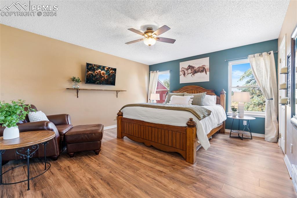 16145 Turftop Terrace Elbert, CO 80106 - Photo 12 of 29 a bedroom with a bed a couch and a window