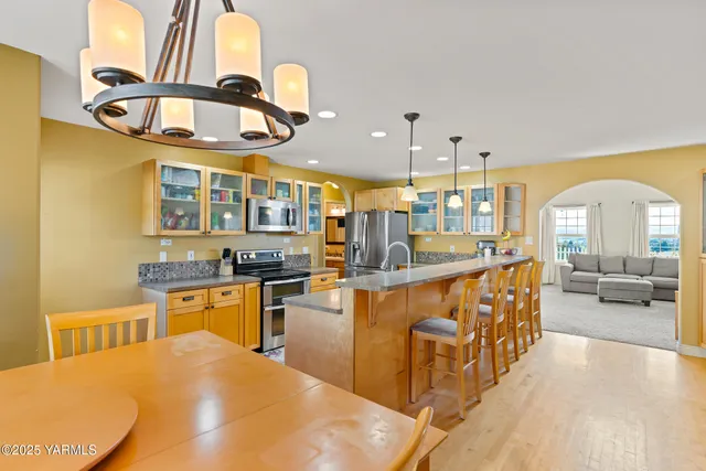 a workspace with furniture and a window