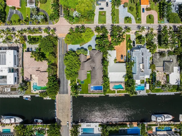 an aerial view of multiple house