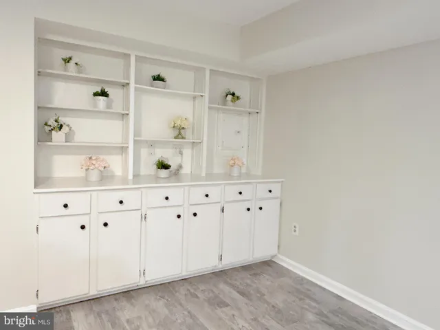 a view of white cabinets