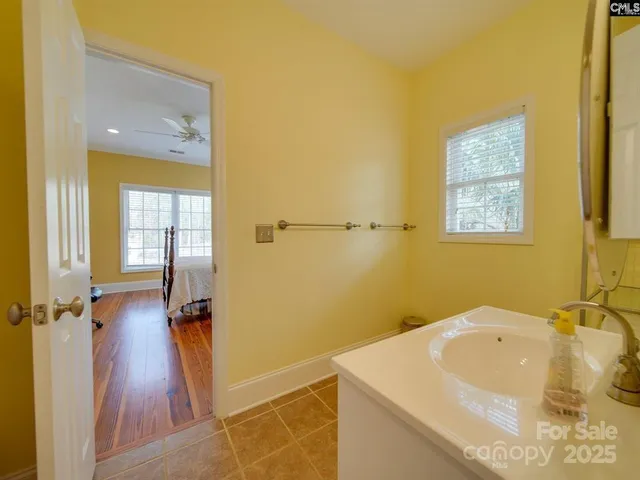 a bathroom with a sink and a tub