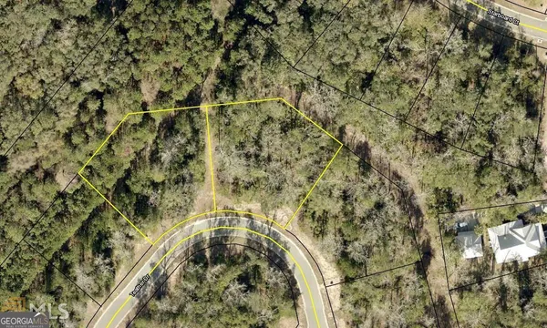 a view of a yard with a tree