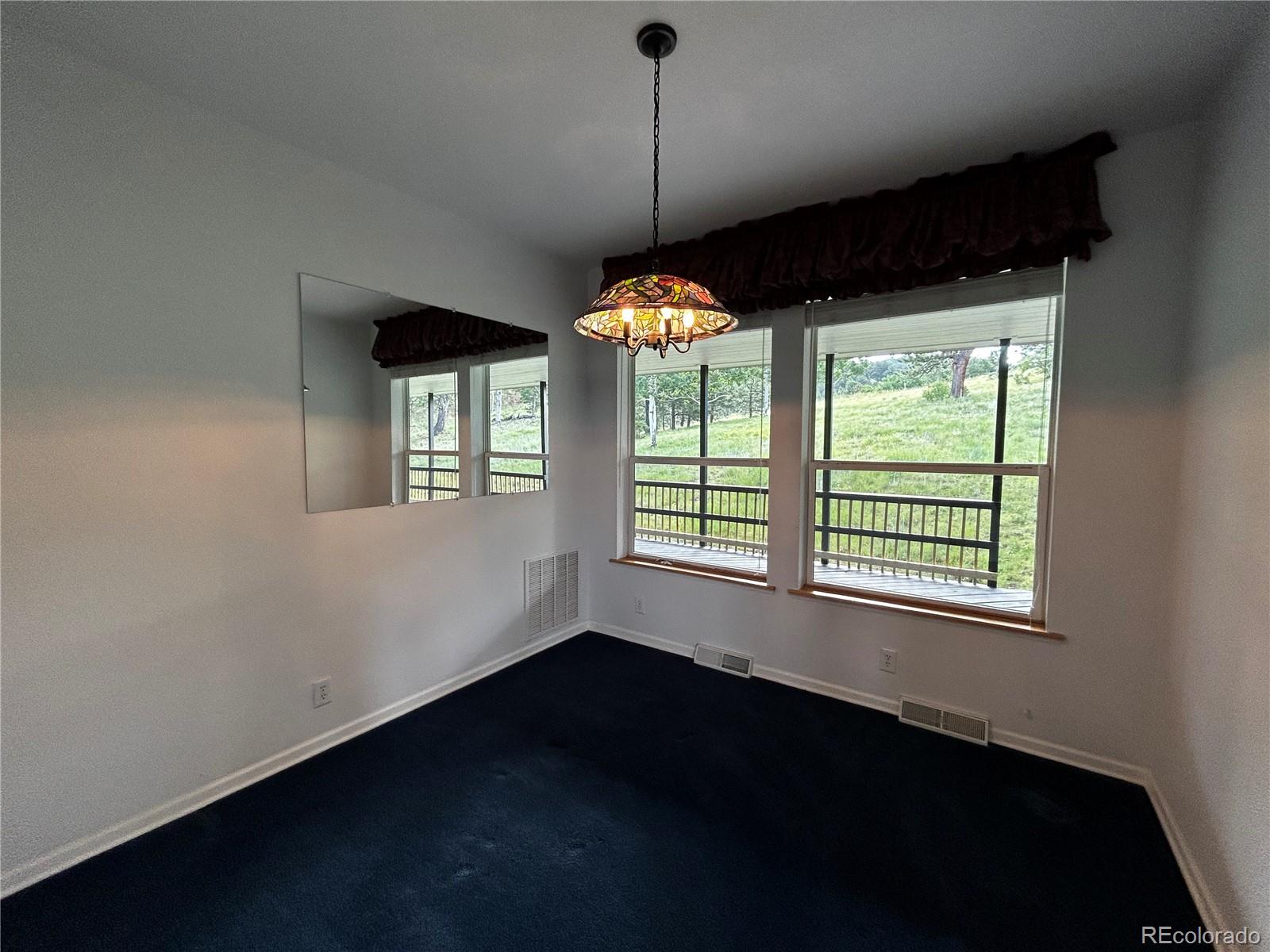 950 Junkins Loop Westcliffe, CO 81252 - Photo 15 of 35 a view of an empty room with a window and wooden floor