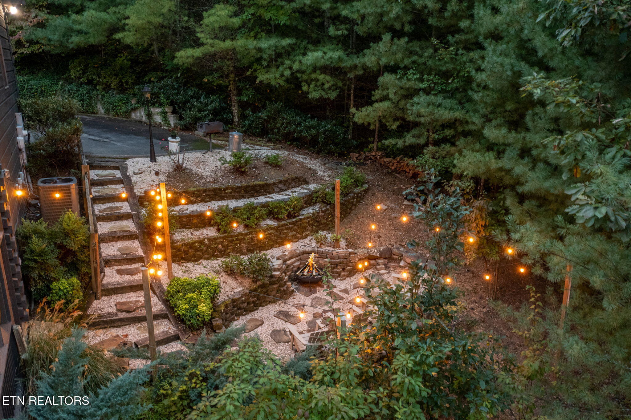 3148 Rocking Chair Lane Sevierville, TN 37862 - Photo 9 of 60 Fire Pit in the evening