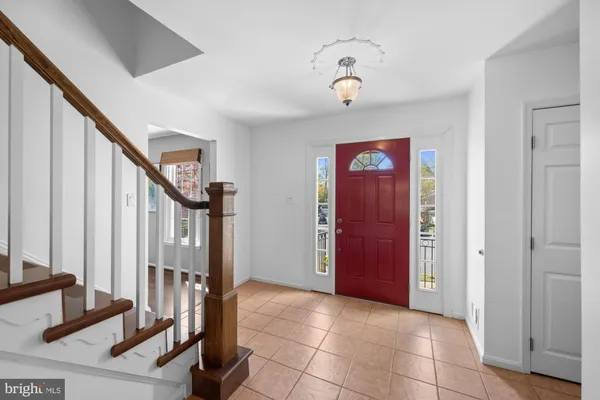 a view of an entryway with staircase