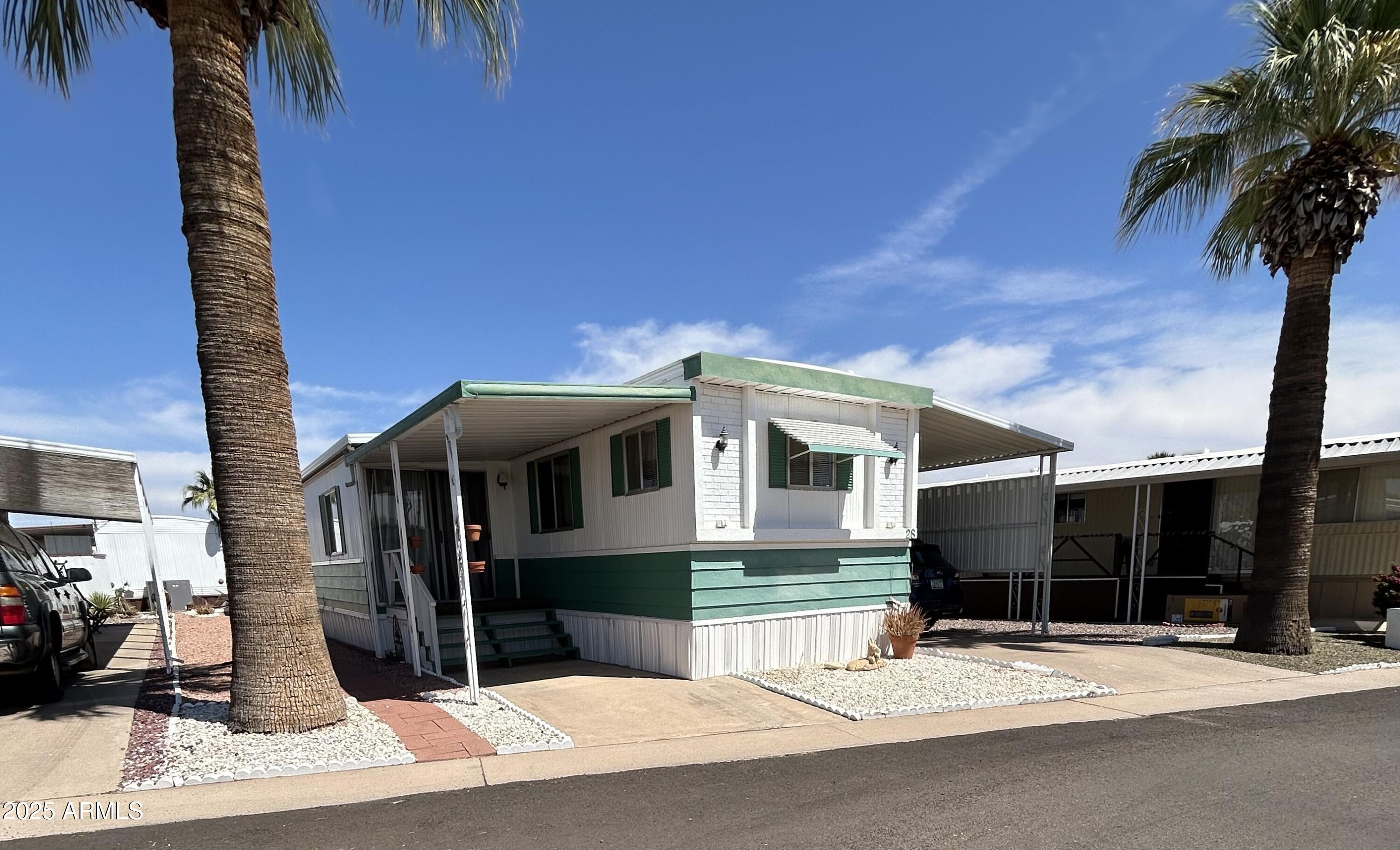a view of a house with a patio