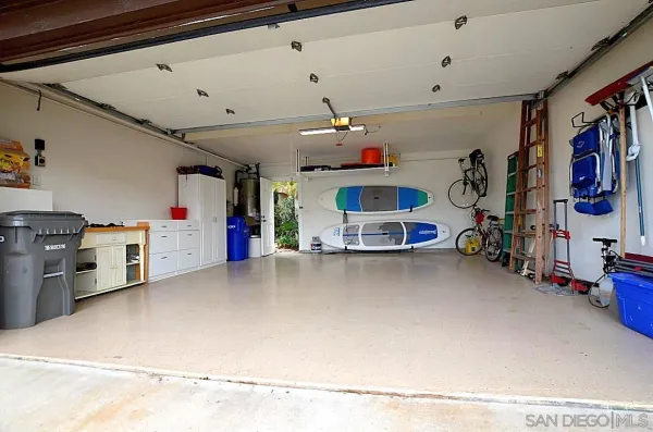 a play room with storage and utility