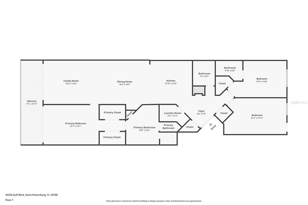 16326 Gulf Boulevard, Unit 308 Redington Beach, FL 33708 - Photo 44 of 44 a picture of a floor plan