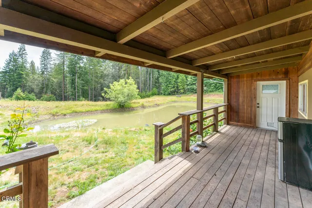 a view of ocean from a balcony