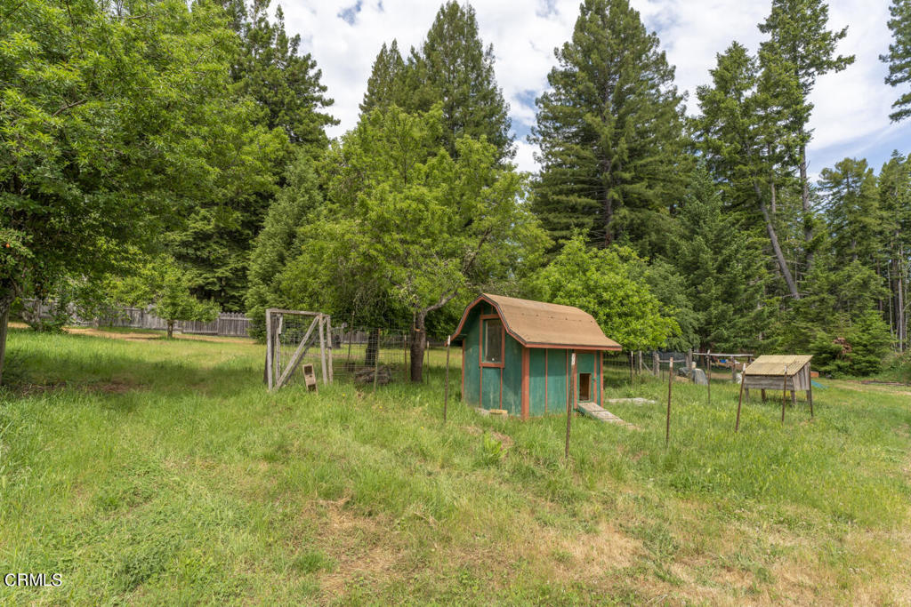 14480 Docker Hill Road Comptche, CA 95427 - Photo 14 of 27 a backyard of a house with lots of green space and fountain