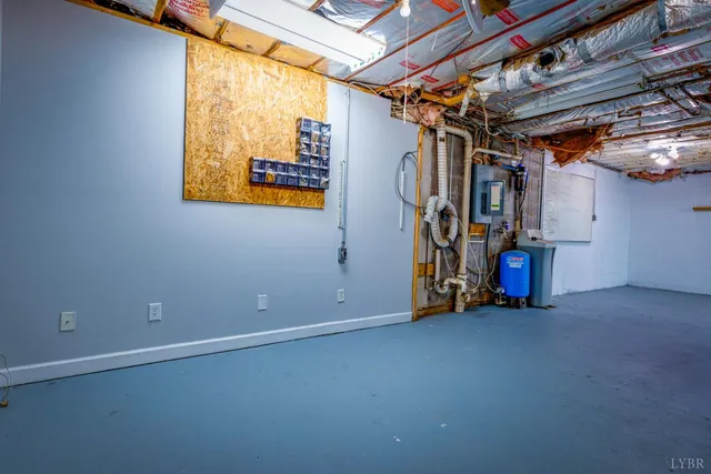 a view of a balcony with wooden floor