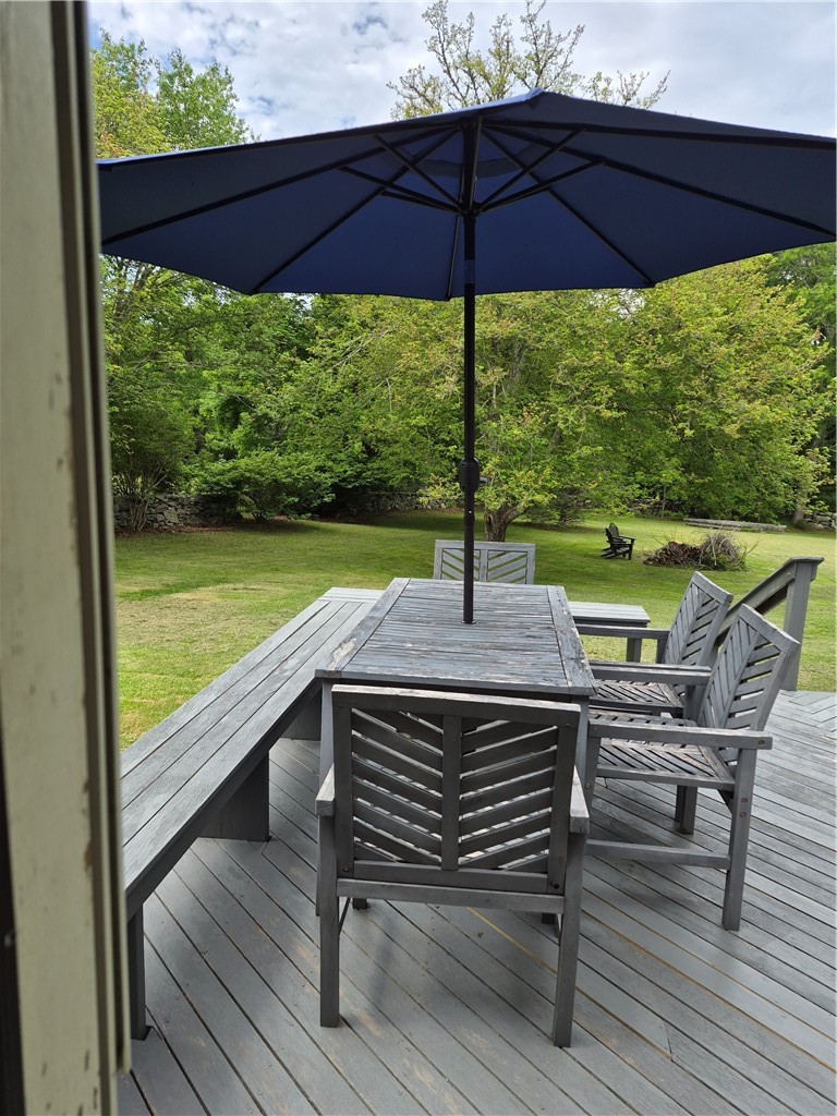 345 Stone Church Road Tiverton, RI 02878 - Photo 40 of 40 View of deck from kitchen window