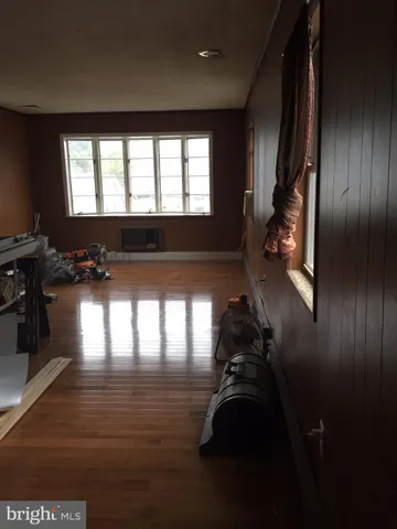 a view of a lobby room with a couch