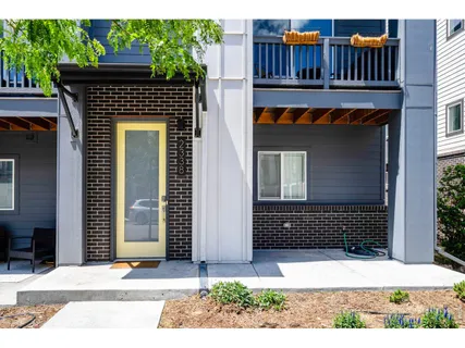 a front view of a house with entryway