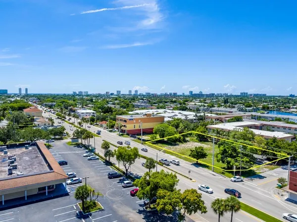 an aerial view of a city