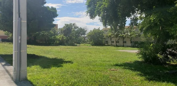 a view of a garden with a lake