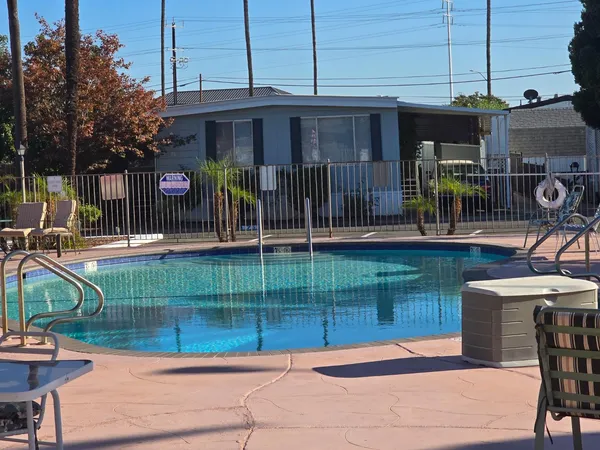 a view of outdoor space yard deck patio and swimming pool